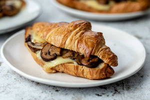 Cheese Mushroom Croissant  Sandwich