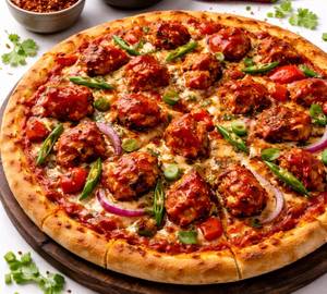 Spicy masala chicken pizza
