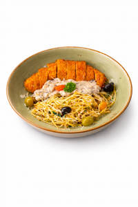 Chicken Snitczel With Pasta