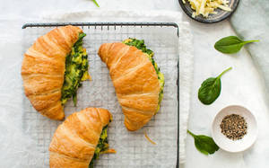 Spinach & Cheese Croissant Sandwich