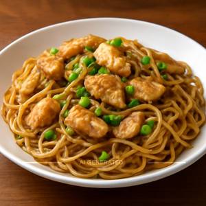 Chicken Garlic and Onion Noodles