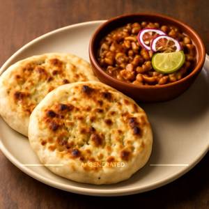 Chole With 2 Stuffed Kulcha [Serves 1]