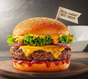 Beef patty burger