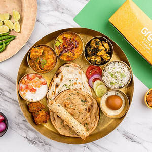Garlic Dal Fry & Aloo Methi Thali