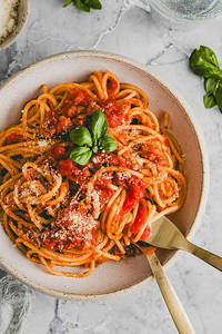 Veg Double Cheese Spaghetti Arrabbiata Sauce