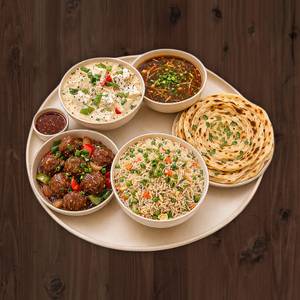 Pepper Paneer + Veg Fried Rice + Manchurian + Paratha+ Soup