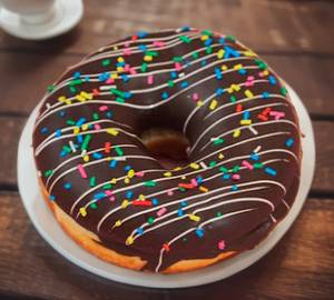 Chocolate Doughnut With Chocolate Filling