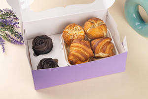 Savory Combo (2 Buns + 2 Croissants + 2 Chocolate Cupcakes)