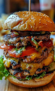 Munchow Chicken Tower Burger