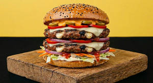Double Decker Buff Chargrilled Burger