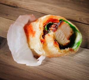 Chilli garlic chicken kathi roll