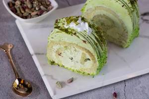 Eggless Pista Roll