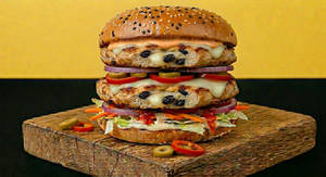 Double Decker Chicken Chargrilled Burger