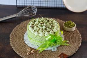 Eggless Pista Cake