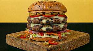 Double Decker Lamb Chargrilled Burger