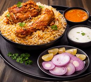 Chicken Dum Biryani Plate