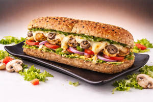 Mr Mushroom Cheese Burst Sub Sandwich