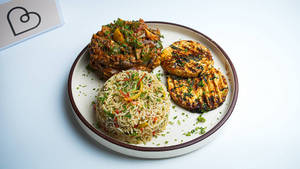 Grilled Cottage Cheese With Eggplant Caponata