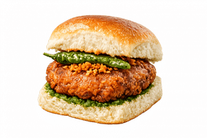 Chicken Vada Pav