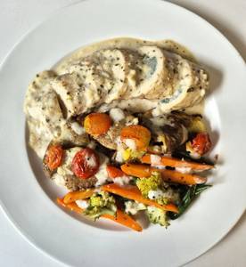 Chicken Roulade With Spinach And Mushroom