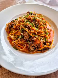 Spaghetti With Lamb Meatballs