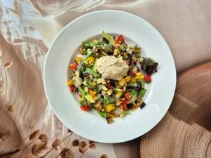 Roasted Vegetable & Grilled Chicken Salad