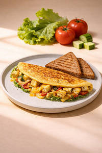 Double Cheese Paneer Omelette