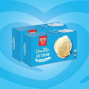 Kwality Wall's Vanilla Ice Cream Party Pack (700ml x 2)