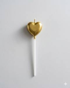 Golden Heart Shape Candle