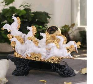 Royal Galloping Horses Luxury Showpiece