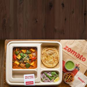 Kadhai Paneer With 2 Butter Tandoori Roti and salad