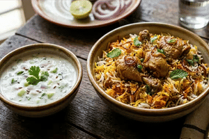 Hyderabadi Chicken Dum Biryani Combo [serves 1]