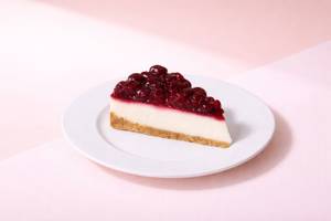 Dark Cherry Cheesecake Slice