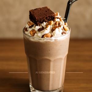 Brownie hazelnut thick shake
