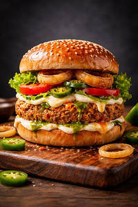 Crunchy Spicy Veg Burger