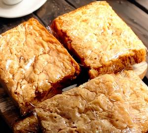 White Chocolate Brownie Fish Jaggery Red jaggery and wheat flour 