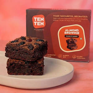 Eggless Choco Almond & Raisin Protein Brownie