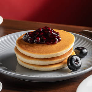 Pancakes With Blueberries And Whipped Cream