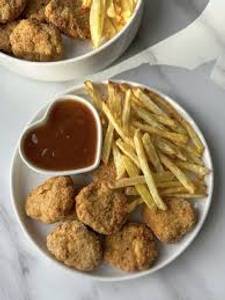 Veg Nugets With French Fries
