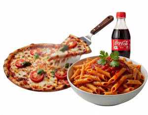 Margherita Pizza + Pasta + Coke Combo