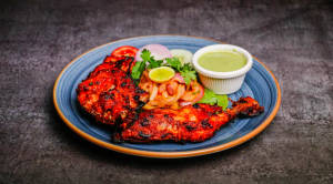Tandoori Chicken With Yellow Pilaf
