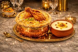 Kolkata Special Chicken Dum Biryani With Special Phirni