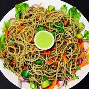 Veg Crispy Noodles Salad - Schezwan Mayo
