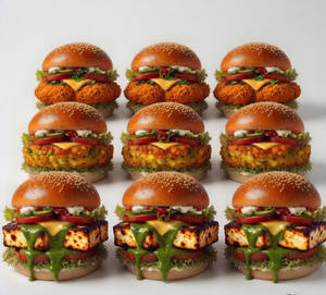 Signature Veg Mega  Party Pack ( 9 Burgers)