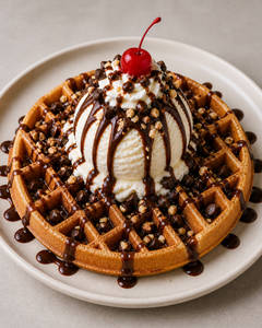 Vanilla Waffle Sundae