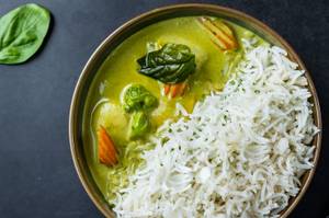 Thai Green Curry with Steamed rice