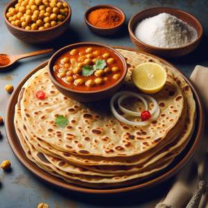 Chole With 2 Plain Parathe