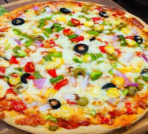 Loaded veg pizza mania double