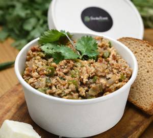 Low Fat Paneer Energy Burji With Whole Wheat Bread