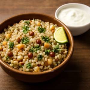 Sabudana Khichdi with Curd
